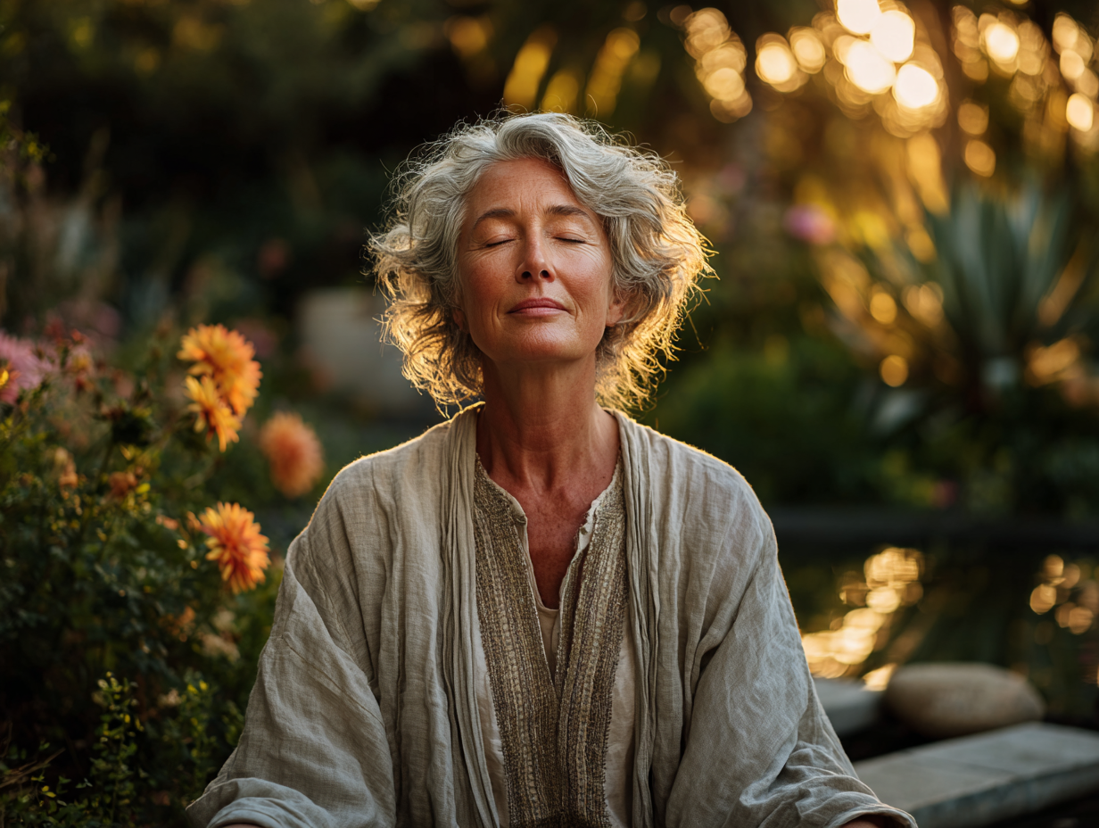 Aktywni seniorzy spacerujący w parku